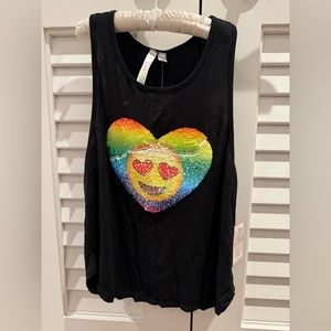 Brand new malibu sugar flip sequin tank top in size 10